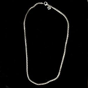 David Yurman Silver and Gold Box Chain Necklace 18